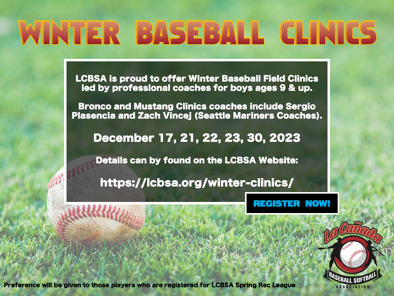Winter Clinics LCBSA